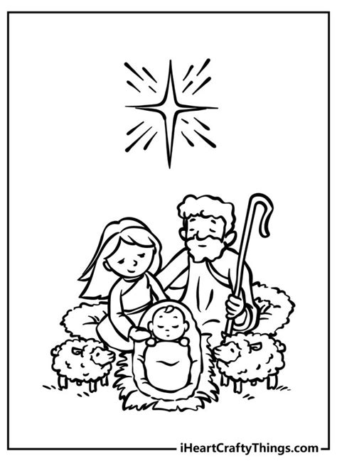 nativity coloring pages   printables
