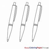 Pens Coloring Pages Children Colouring Sheet Title sketch template