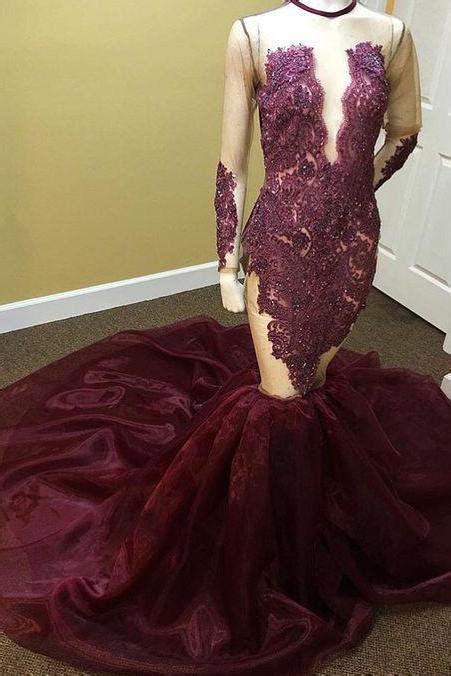 sexy spaghetti maroon prom dress mermaid prom dress long formal dress