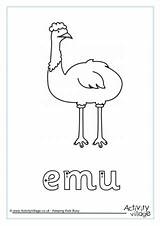 Emu Coloring Colouring Printable Emus Pages Tracing Finger Drawing Getcolorings Getdrawings Print Colour sketch template