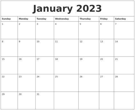 january   calendars  print