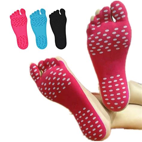 pair adhesive foot pads feet sticker stick  soles flexible anti slip beach feet protection