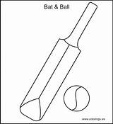 Bat Cricket Template Coloring Sketch Pages Templates sketch template