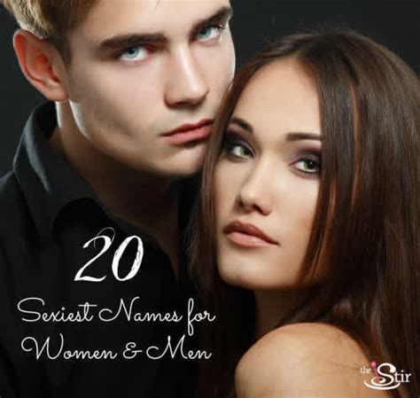 20 sexiest names for women and men