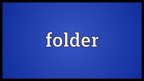 folder meaning youtube