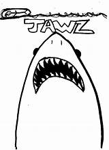 Jaws Coloring Pages Logo Movie Shark Color Getcolorings Crayola Mothers sketch template