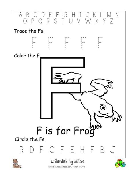 Letter F Alphabet Worksheets