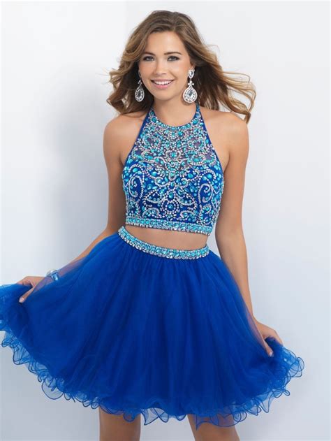 high quality halter royal blue homecoming dresses 2016 fashion short