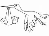 Coloring Stork Pages Bird Flying Baby Kids Mothers Cartoon Holiday Colouring Popular Mother Birds Boyama Leylek Sayfası Printable Gif sketch template