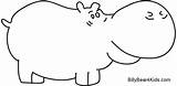 Hippo Clipart Coloring Clip Drawings Pages sketch template