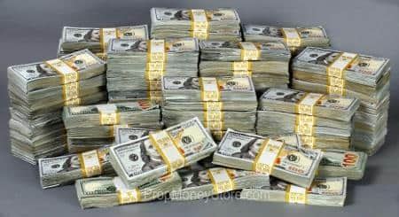 million dollar prop money stacks  piles