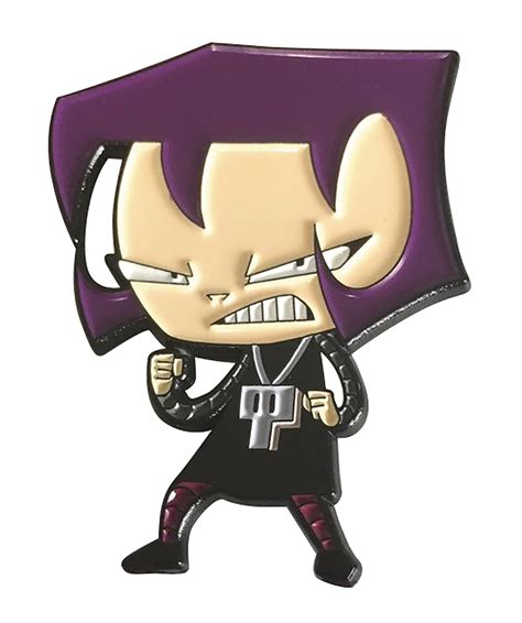 Dec178170 Invader Zim Angry Gaz Lapel Pin Previews World