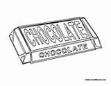 Candy Bar Coloring Chocolate Pages sketch template