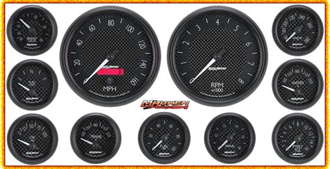 autometers  gt series carbon fiber gauges