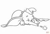 Coloring Dumbo Pages Trunk Disney Blows His Drawing Drawings Getcolorings Shy 53kb 1300 sketch template