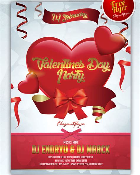 25 psd flyers elements for st valentine s day free psd templates