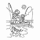 Fisherman Coloring Fishing Pages Family Son Kids His Peter Fishermen Catching Jesus Drawing Printable Simon Colouring Fish Sheet Color Fishes sketch template