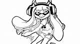 Inkling Splatoon Boy Pages Coloring Template sketch template