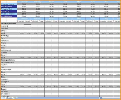 monthly bills spreadsheet template excel  excelxocom