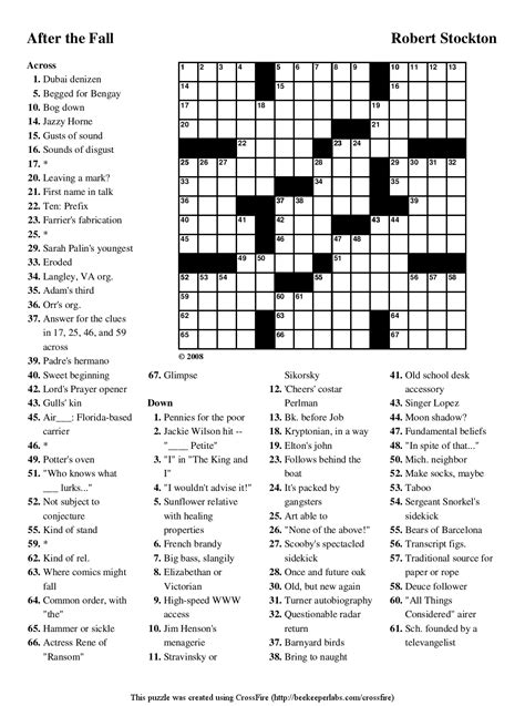 Fall Crossword Puzzle Printable That Are Witty William Blog