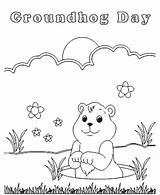 Groundhog Coloring Pages Printable Sheets Cute Activity Color Happy Kids Drawing February Ground Animal Preschool Groundhogs Hog Sheet Print Tracks sketch template