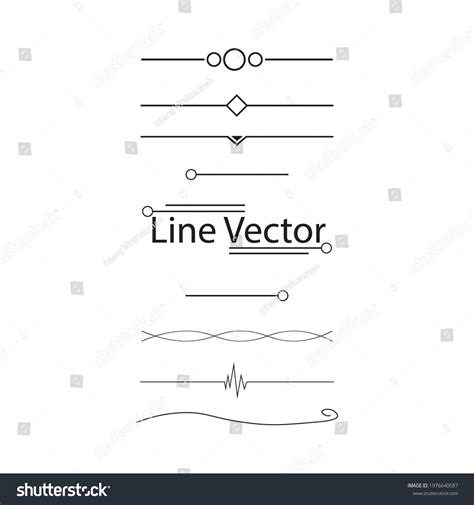 vector logo titles underline  stock vector royalty