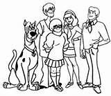 Scooby Doo Coloring Pages Gang Kids Cartoon Online Mystery Machine sketch template