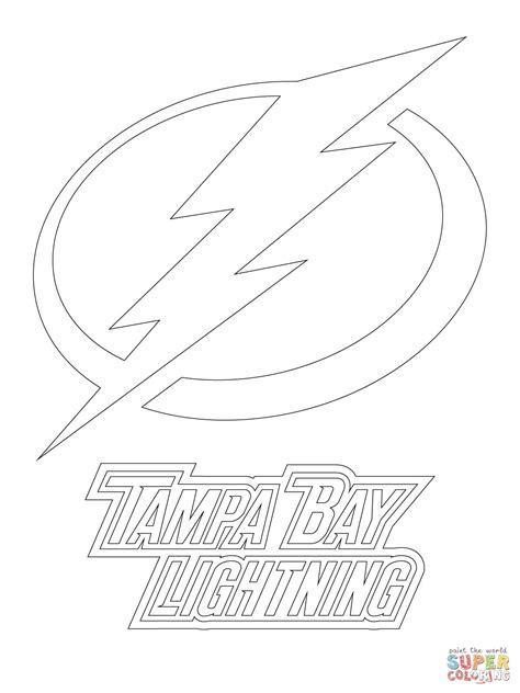 tampa bay lightning logo coloring page  printable coloring pages