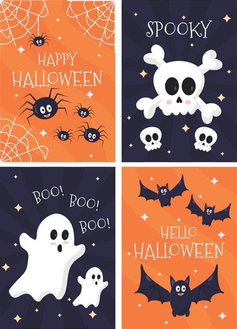 images  halloween printable cards  color  printable