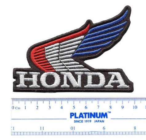 honda wing red vintage style motorcycle patch cm  cm  colors