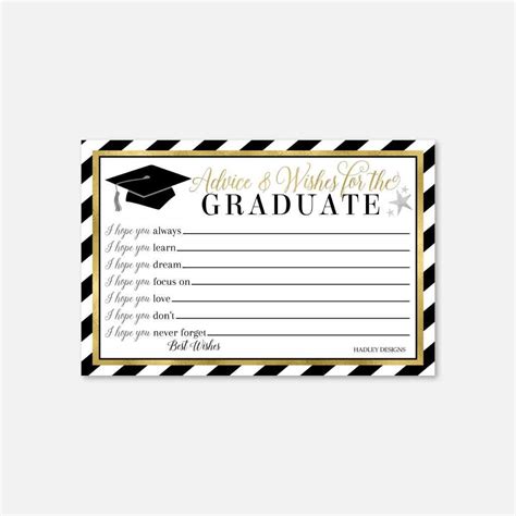printable advice cards  graduation printable templates
