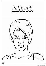 Coloring Pages Rihanna People Famous Library Getcolorings Color Popular sketch template