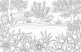 Landscape Bench Volwassenen Kleurplaten 30seconds Kolorowanki Gcssi Artikel sketch template