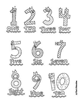 printable numbers   coloring pages