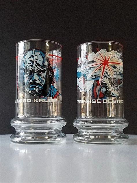 Vintage Star Wars Drinking Glasses Pair Of 1980s Star Wars
