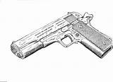 1911 Colt45 Brokenhill sketch template