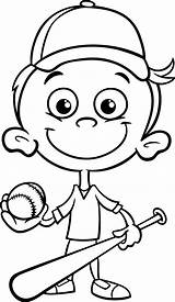 Baseball Coloring Boy Player Pages Kids Printable Clipart Stock 30seconds Illustration Mom Help Depositphotos Series sketch template