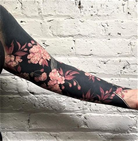 Black Sleeve Tattoo Solid Black Tattoo Full Sleeve Tattoos Sleeve