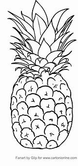 Ananas Colorear Disegno Desenho Stampare Frutta Fruta Coloriages Cartonionline sketch template