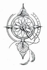 Compass Line Drawing Rose Coloring Getdrawings sketch template