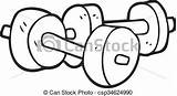 Dumbbells Cartoon Freehand Drawn sketch template