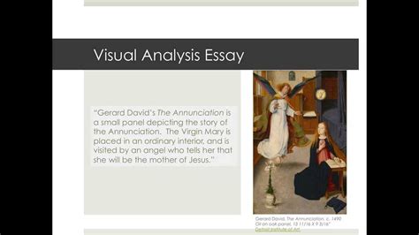 visual analysis essay youtube