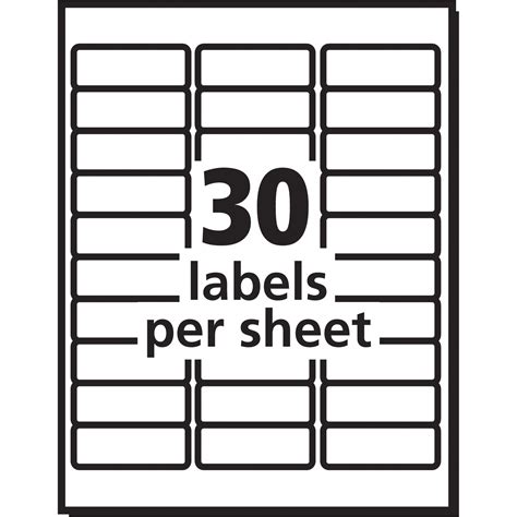 avery  label size labels