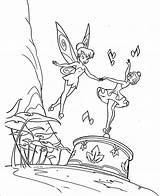 Tinkerbell Coloring Pages Fairy Dancing Printable Music Box Disney Princess Coloriage Singing Friends Colouring Fairies Print Templates Kids Color God sketch template