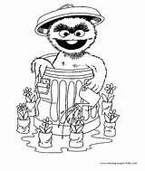 Oscar Coloring Pages Getcolorings Grouch sketch template
