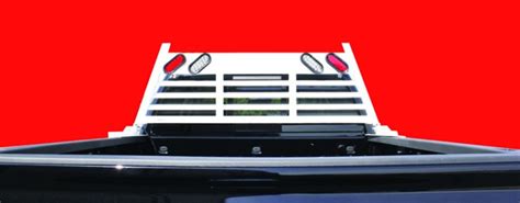 industries heavy duty lighted headache rack fits   chevy silverado