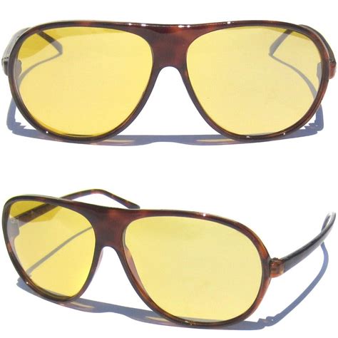 Yellow Lens Sunglasses Night Vision Driving Glasses High Contrast