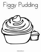Coloring Pudding Cupcake Figgy Print Birthday Pages Cupcakes Happy Twistynoodle Ll sketch template