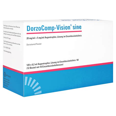 dorzocomp vision sine mgml mgml augentropfen  milliliter