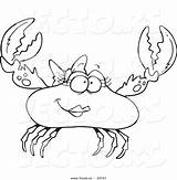 Crab Coloring Crabs Vecto Leishman sketch template